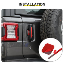 For 2018+ Jeep Wrangler JL 2-Door Version Exterior Car Door & Tailgade Handle Inserts Cover Trim RT-TCZ