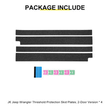 For 2007-2018 Jeep Wrangler JK Door Sill Threshold Anti Scratch Protection Sticker Cover RT-TCZ