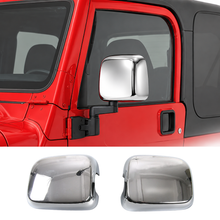 For 2004-2006 Jeep Wrangler TJ Exterior Rearview Mirror Housing Cover Trim Chrome RT-TCZ