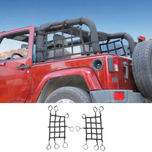 For Jeep Wrangler JK 2007-2017 Rear Side Cargo Trunk Net Restraint Barrier 2Door