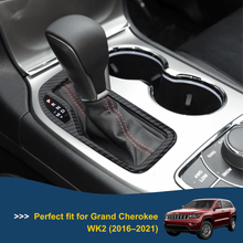 For 2016-2021 Jeep Grand Cherokee Gear Shift Panel & Cup Holder Cover Trim Ring Bezels RT-TCZ