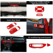 For 2018-2023 Jeep Wrangler JL / Gladiator JT 4 Door--47PCS Inner Center Console, Door, and Roof Cover Trim Kit Set RT-TCZ