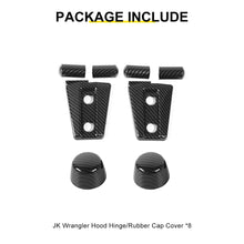 For 2007-2018 Jeep Wrangler JK Engine Hood Rubber Head Hood Hinge Cover Trim Kit (4 pcs) RT-TCZ