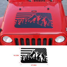 For Jeep Wrangler TJ JK JL JT/Grand Cherokee/Cherokee/Renegade/Compass/Patriot Car Sticker US Flag Mountain