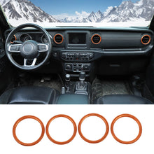 For 2018-2023 Jeep Wrangler JL & Gladiator JT Dashboard Air Conditioning Vents Cover Ring Trim Aluminum Alloy RT-TCZ