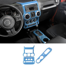 For 2011-2018 Jeep Wrangler JK Center Console Air Vent Switch & Gear Cup Holder Panel Cover Trim (3 pcs) RT-TCZ