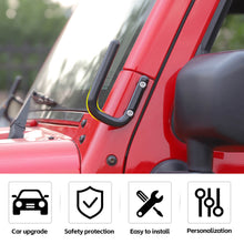 For 2007-2017 Jeep Wrangler JK Side A-Pillar Column Grab Handle Metal Armrest Handle Black RT-TCZ