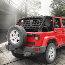 Fabric Strap & ABSFor 2007-2018 Jeep Wrangler JKU 4 Door Rear Trunk Mesh Cargo Net Organizer Restraint Protective Roof Top Baggage RT-TCZ