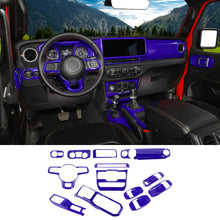 For 2024+ Jeep Wrangler JL & Gladiator JT 4-Door Version Interior Center Console Gear Shift Trim Cover Kit (14 pcs) RT-TCZ