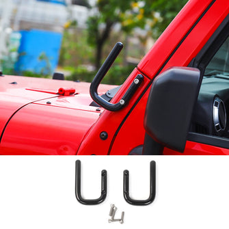 For 2007-2017 Jeep Wrangler JK Side A-Pillar Column Grab Handle Metal Armrest Handle Black RT-TCZ