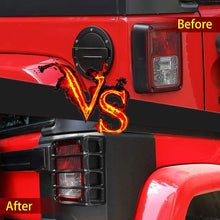 For 2008-2017 Jeep Wrangler JK JKU Tail Light Guard Cover Rear Light Protector, Black