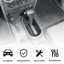 For 2007-2010 Jeep Wrangler JK Soft Carbon Fiber Console Gear Shift Panel Cover Trim RT-TCZ
