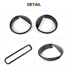 For 1997-2006 Jeep Wrangler TJ Exterior Front Headlight Bezels Grille Insert Trim Cover Kit (9 pcs) RT-TCZ