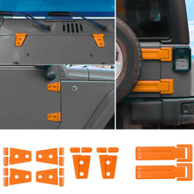 For 2007-2018 Jeep Wrangler JK 2-Door/Hood/Tailgate Hinge Trim Cover (8 pcs) RT-TCZ