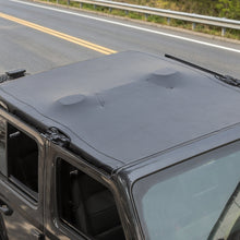 For 2018+ Jeep Wrangler JLU 4-Door Sunshade Mesh Sun Shade Top UV Protection Bikini Top Full Length with PU Leather RT-TCZ