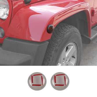 For 2007-2017 Jeep Wrangler JK Wheel Eyebrow Turn Signal Light Guard Trim Cover RT-TCZ