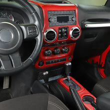 For 2011-2018 Jeep Wrangler JK Center Console Air Vent Switch & Gear Cup Holder Panel Cover Trim (3 pcs) RT-TCZ