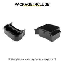 For 2018+ Jeep Wrangler JL & Gladitor JT Interior Rear Cup Holder Storage Box Organizer (2 pcs) RT-TCZ