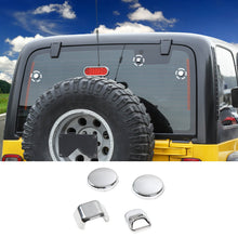 RT-TCZ Front & Rear Windshield Water Spray Nozzle Trim Cover For Jeep Wrangler TJ 1997-2006 Accessories Chrome