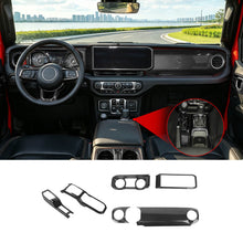 For 2024+ Jeep Wrangler JL & Gladiator JT Center Console Dashboard Gear Shift Bezel Trim Cover Kit (6 pcs) RT-TCZ