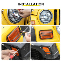 For 1997-2006 Jeep Wrangler TJ Exterior Side Turn Signal Light Headlight Guard Trim Cover (6 pcs) RT-TCZ