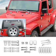 For 2007-2018 Jeep Wrangler JK 4-Door Version Full Set Exterior Decoration Hinges Trims Cover Kit (31 pcs) RT-TCZ