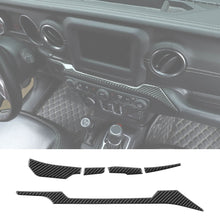 For Jeep Wrangler JL & Gladiator JT 18-23 Carbon Fiber Dashboard Decoration Cover Trim Sticker
