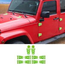 For 2007-2017 Jeep Wrangler JK JKU 4-Door Door Hinge Cover & Hood Hinge & Rubber Headgear Trim Cover RT-TCZ