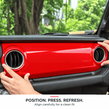 For 2018–2023 Jeep Wrangler JL & Gladiator JT – ABS Dashboard, Steering Wheel & Console Full Set Covers 42 PCS Interior Trim Kit RT-TCZ