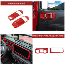For 2024+ Jeep Wrangler JL & Gladiator JT 4-Door Version Interior Center Console Gear Shift Trim Cover Kit (14 pcs) RT-TCZ