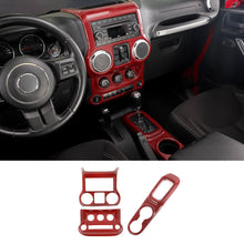 For 2011-2018 Jeep Wrangler JK Center Console Air Vent Switch & Gear Cup Holder Panel Cover Trim (3 pcs) RT-TCZ
