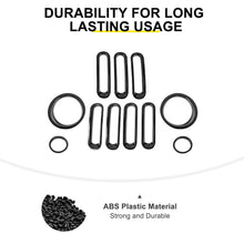 For 2007-2018 Jeep Wrangler JK Front Grill Inserts & Headlight Trim & Turn Signal Bezel Kit（11 pcs） RT-TCZ