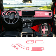 For 2024+ Jeep Wrangler JL & Gladiator JT Center Console Dashboard Gear Shift Bezel Trim Cover Kit (6 pcs) RT-TCZ