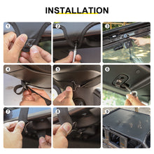 For 2018+ Jeep Wrangler JLU 4-Door Sunshade Mesh Sun Shade Top UV Protection Bikini Top Full Length with PU Leather RT-TCZ