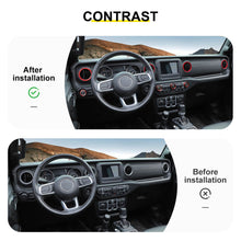 For 2018-2023 Jeep Wrangler & Gladiator JT Air Conditioning Headlight Switch Dashboard Air Vent Trim Ring (8 pcs) RT-TCZ