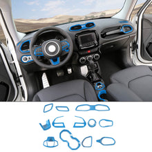 For 2016+ Jeep Renegade 12pcs Interior Decor Dash Panel & Console Trim Cover RT-TCZ