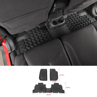 For 2007-2017 Jeep Wrangler JK JKU 4-Door Waterproof Car Floor Foot Mats Replacement