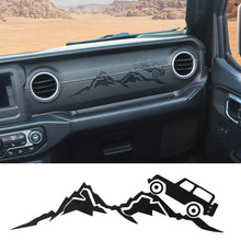 RT-TCZ For Jeep Wrangler JL & Gladiator JT 2018+ Black Dashboard Co-pilot Decal Sticker Cover Trim Accessories