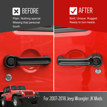 For 2007-2018 Jeep Wrangler JK 21 x Door Handle Hinge Cover Hood Rubber Head Cap Trim Cover Kit RT-TCZ
