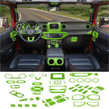 For 2018-2023 Jeep Wrangler JL / Gladiator JT 4 Door--47PCS Inner Center Console, Door, and Roof Cover Trim Kit Set RT-TCZ