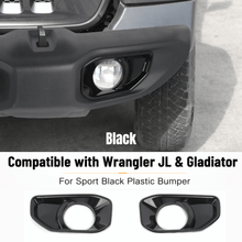 For 2018+ Jeep Wrangler JL/Gladiator JT Front Fog Light & Front Bumper Fog Light Trim Bezels RT-TCZ