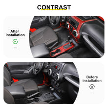 For 2011-2018 Jeep Wrangler JK Center Console Air Vent Switch & Gear Cup Holder Panel Cover Trim (3 pcs) RT-TCZ