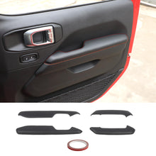 For 2018+ Jeep Wrangler JL & Gladiator JT Innet Door Armrest Handle Panel Guard Cover Decor Trim (4 pcs) RT-TCZ