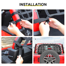 For 2018+ Jeep Wrangler JL 4-Door Version Car Rear Cargo Trunk Net Mesh Restraint System RT-TCZ