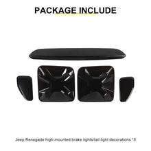 For 2016+ Jeep Renegade Exterior High Brake Light & Rear Taillight Lamp Light Trim Cover Kit (5 pcs) RT-TCZ