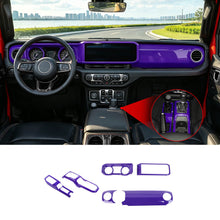 For 2024+ Jeep Wrangler JL & Gladiator JT Center Console Dashboard Gear Shift Bezel Trim Cover Kit (6 pcs) RT-TCZ