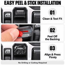 For 2018+ Jeep Wrangler JL JLU Gladiator JT 4PCS Window Switch Button Cover Trim RT-TCZ