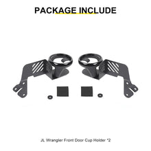 For 2018+ Jeep Wrangler JL & Gladiator JT Interior Front Door Mount Water Cup Holder Bracket (2 pcs) RT-TCZ
