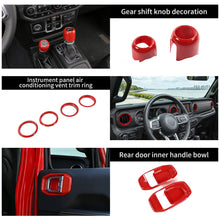 For 2018-2023 Jeep Wrangler JL / Gladiator JT 4 Door--47PCS Inner Center Console, Door, and Roof Cover Trim Kit Set RT-TCZ