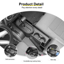 For 2007-2010 Jeep Wrangler JK Interior Center Console Gear Shift Cup Holder Storage Box (3 pcs) RT-TCZ